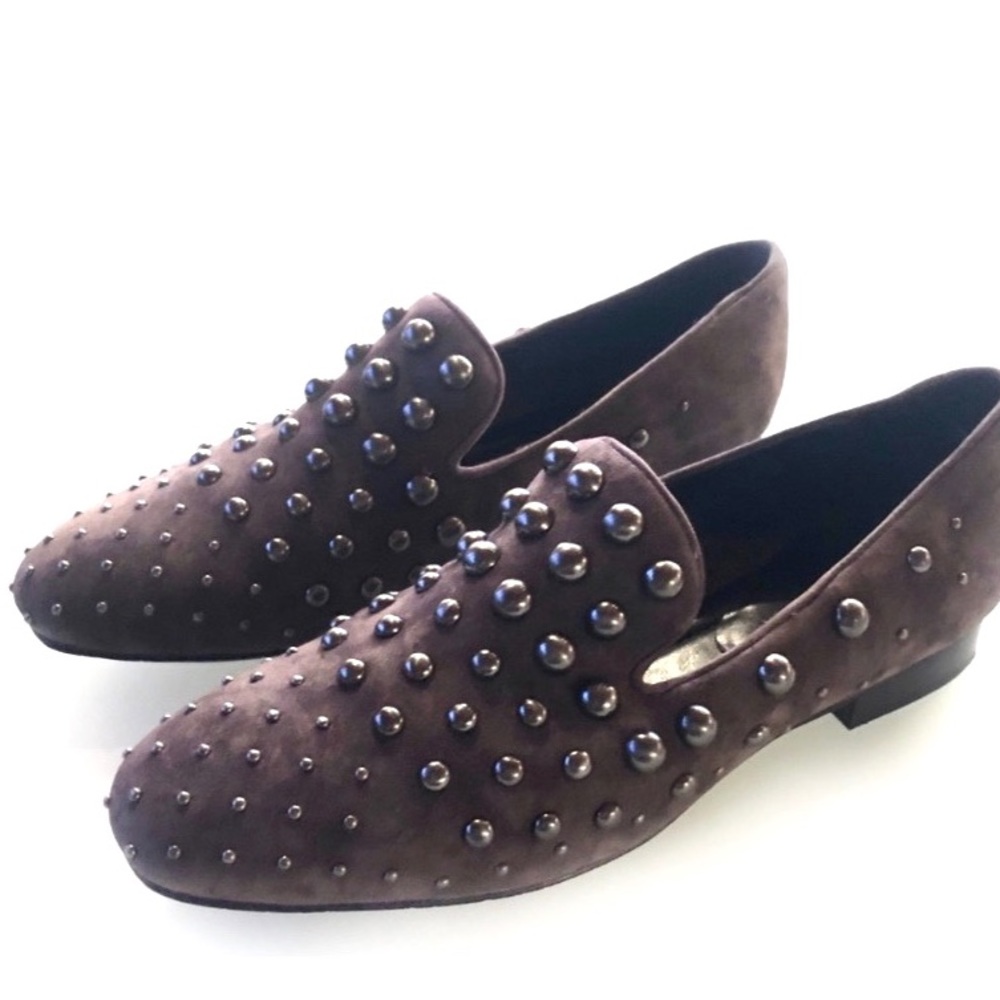 Donald J Pliner LOYD Studded Suede Loafer Flat - Picture 3 of 8